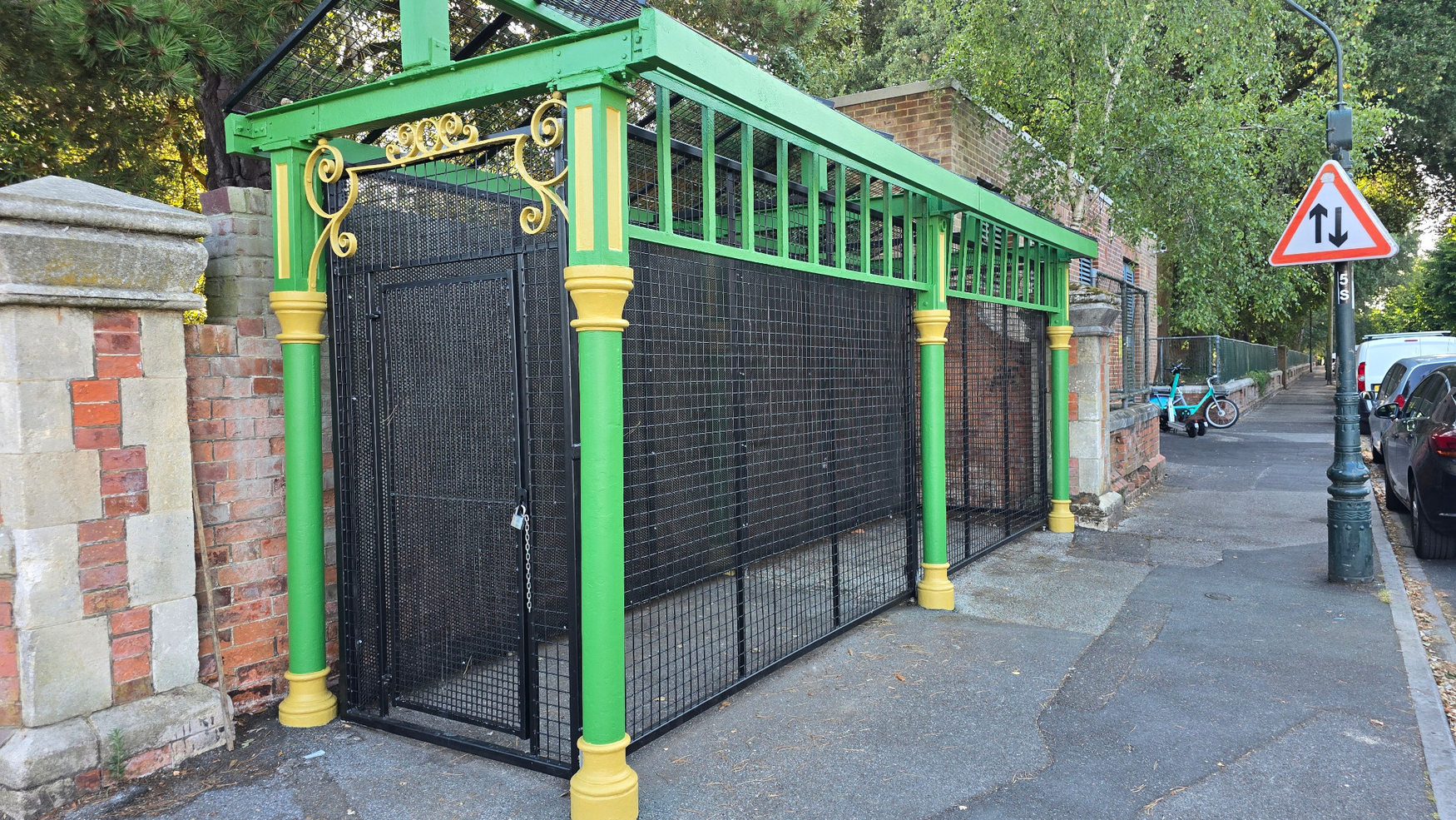 Tram shelter after the latest 2026 repaint