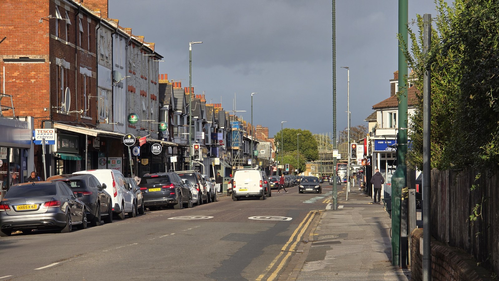 Shopfronts along Charminster Road